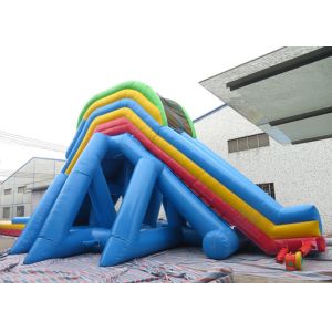 0.55mm PVC Tarpaulin Giant Inflatable Slide With Double Stitching
