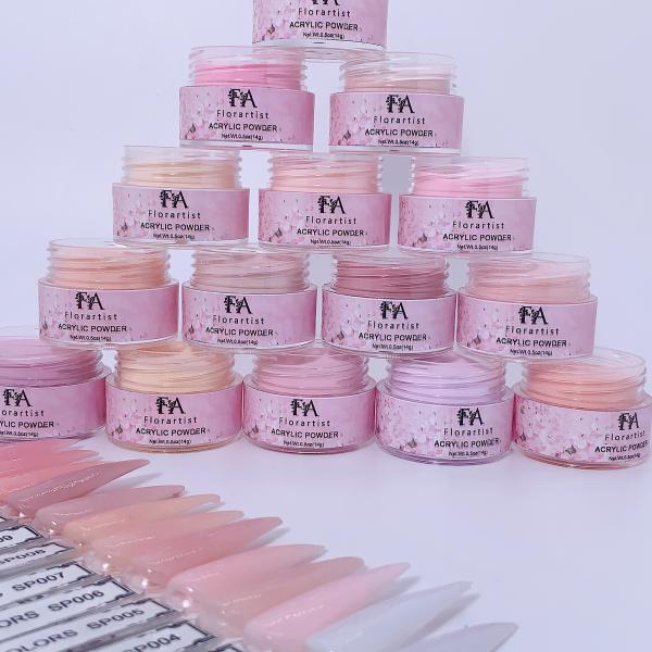 60 Colors Long Lasting Custom Acrylic Powder Wholesale 3 in 1 Bulk Nail Acrylic Powder for Nails Vendors