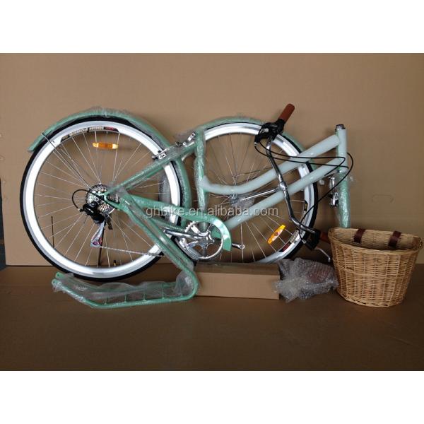 Single Speed Bicycle Classic City Cruiser Bike Women Step Through Lady Bikes 1.8m Long