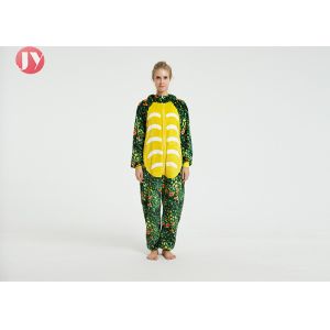 Wholesale Polyester Fluffy Flannel Fleece green African dinosaur Kigurumi onesie