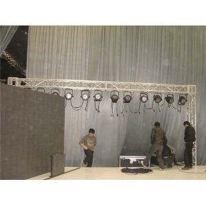 DJ Trussing Goalpost Lighting Stand Hanging Colorful Background Cloth Film Show