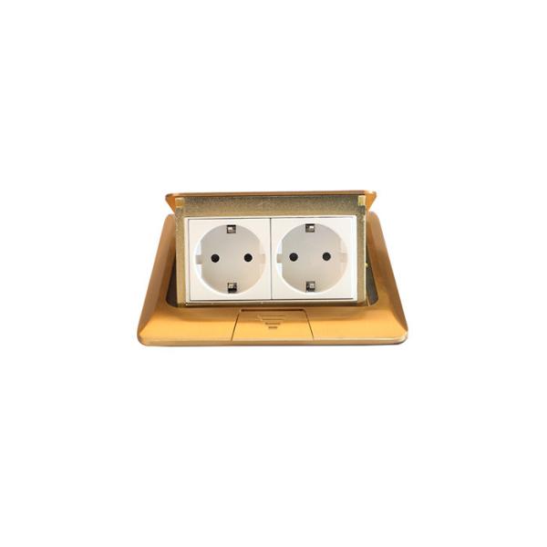 Buy Hotel / Airport Double Floor Socket , European Standard Twin Floor Socket at wholesale prices