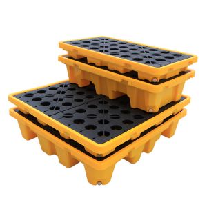 Stackable Oil Bunding Trays 4 Secondary Chemical Containment Pallet