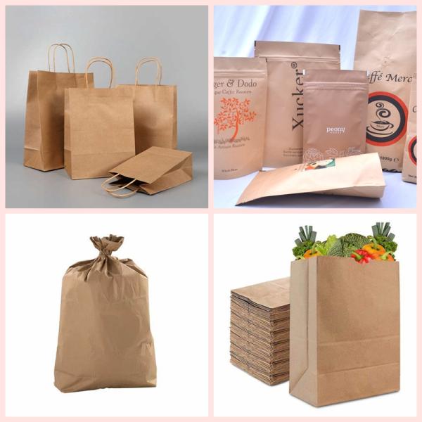 High Strength Natural Kraft Paper for Carrier Bags 70gsm 80gsm High Strength Natural Kraft Paper for Carrier Bags 70gsm 80gsm