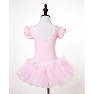 girls western performance clothing Short sleeve lace dance dress for ballet wear