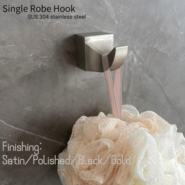 35mm Bathroom Robe Hooks Stainless Steel SUS304 Wall Mounted