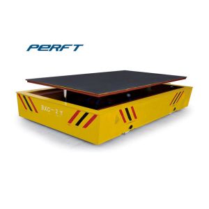 rail guided heavy duty plant trailer with scissor hydraulic lifting rail