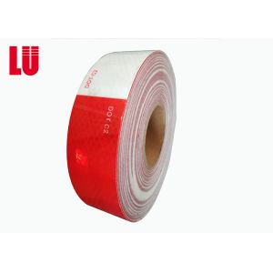High Visibility Clear Red And White Dot C2 Reflective Tape For Trucks ,