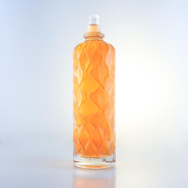 Transparent Customized Liquor Glass Water Bottles with Unique Sealing Type SCREW CAP