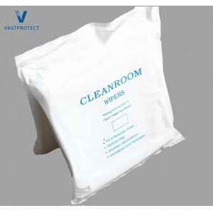 120GSM ESD Anti-Static Lint Free 100% Polyester White Clean-Room Wipers
