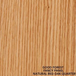 Natural Red Oak Wood Veneer Fancy Mdf / Chipboard Straight Grain For Cabinet