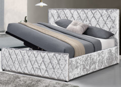 Customized multifunction Crushed Velvet Storage upholstered Bed