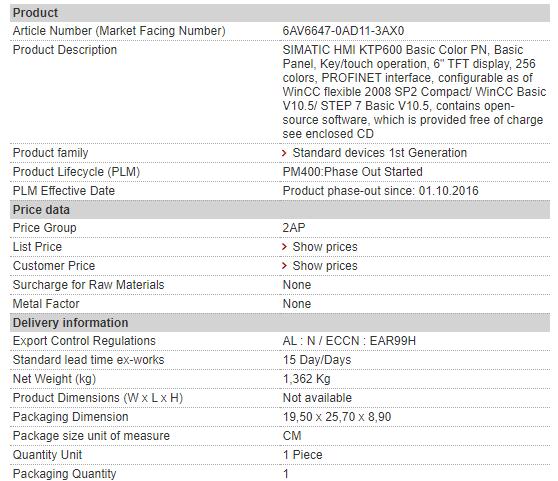 6AV6647-0AD11-3AX0 6AV6 647-0AD11-3AX0 Siemens Touch Panel