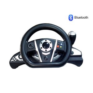Bluetooth PC / P3 Racing Video Game Steering Wheel With Rubber Hand Grip
