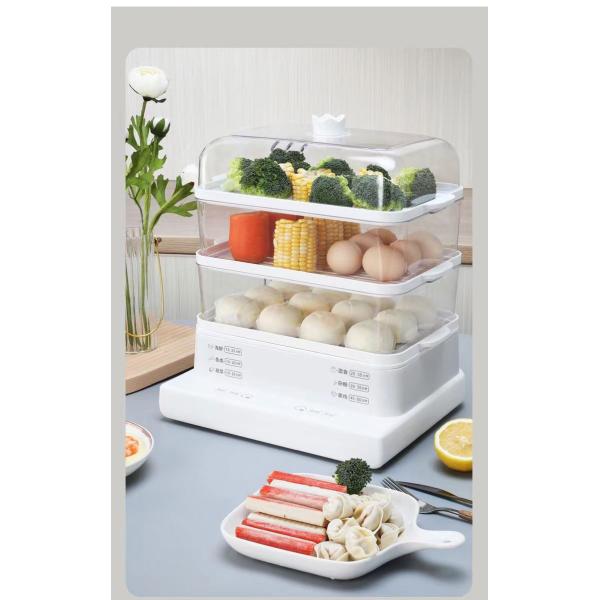 Multifunctional Large Capacity 3 Layer Cooking Steamer Pot Electric Food steamer Pot With Visualization lid