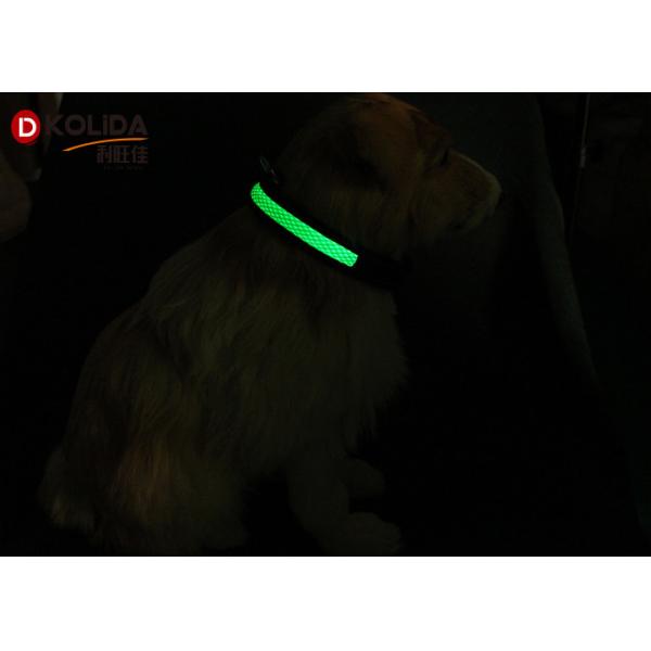 Nylon Airmesh Anti Lost Security Flashing LED Dog Collar Necklace For Pet