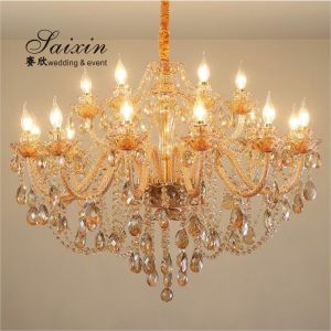 White Crystal Chandelier Lights Crystal Ceiling Lamp Decoration 100CM