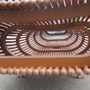 Wearproof Shopping Mall OHSAS18001 Patio Steel Bench