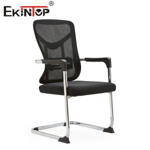 China Black Commercial-Style Office Chair Mesh Backrest With Armrests on sale