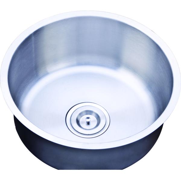 Buy Round Shape Press Kitchen Sink SUS304 Stainless Steel Kitchen Sink Single Bowl Kitchen Sink at wholesale prices