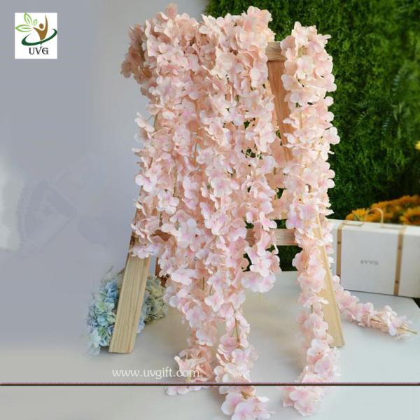 UVG 2m long romantic classic silk flowers artificial wisteria garland for wedding decor