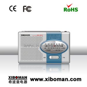 Color AM FM 2 Band Radio 2.3cm FM88 Portable With Stereo Headphone Jack