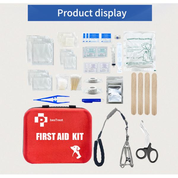 Emergency Care Veterinary Instrument First Aid Kit for Pet Owners with Dogs