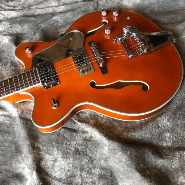 Custom double F hollow body Jazz electric guitar 6 Strings,Rosewood fingerboard, Gold hardware gitaar,China Muscial Inst