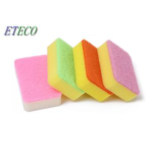 Scouring Pad Soft Cleaning Sponge , Dish Scrub Brush Detergent Saving