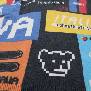 Cute Printing Kids Sweater Baby Boys Knit Casual All-match Boutique Sweater Coat