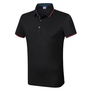 Silk Cotton Custom Embroidered Polo Shirts Athletic Stretch Moisture Wicking