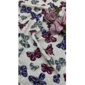Butterfly Sequin Embroidered Fabric Mesh Lace New Collections for Garments Gowns
