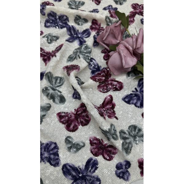 Butterfly Sequin Embroidered Fabric Mesh Lace New Collections for Garments Gowns