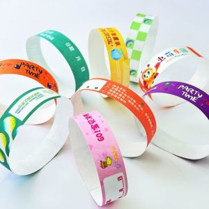 Disposable Tyvek Wristbands for Entertainment Events and Amusement Parks Heat