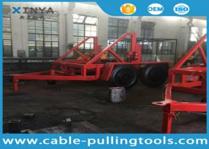 Quality 12 Ton Capacity Cable Drum Trailer Underground Cable Tools With Hand Brake and Air Brake for sale