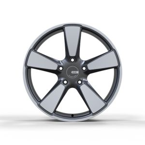Porsche 19x8.5 Custom Forged Wheels Diamond Cutting Dark Gunmetal Grey