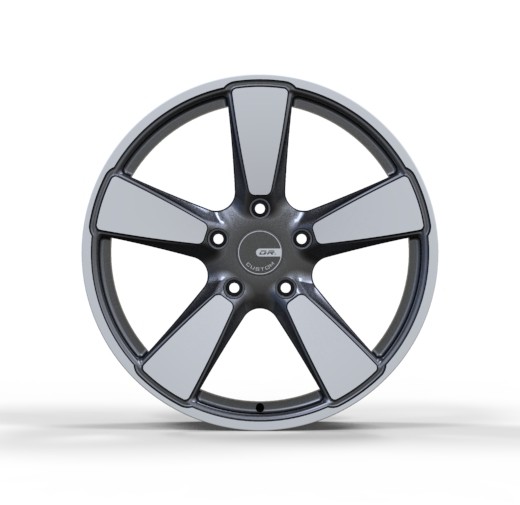 Buy Porsche 19x8.5 Custom Forged Wheels Diamond Cutting Dark Gunmetal Grey at wholesale prices