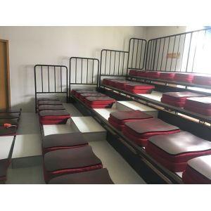 Fire Retardant Telescopic Bleacher Seating Floor Mounted Tribune Seating