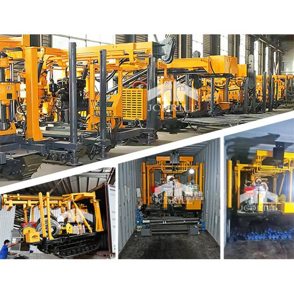 Diesel Engine 13.2kw Power Water Well Drilling Rig Crawler Type Hydraulic