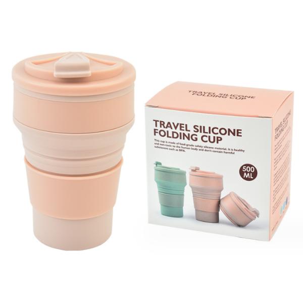 American Style Collapsible Travel Sport Mug Presents Design for Foldable Silicon Cups