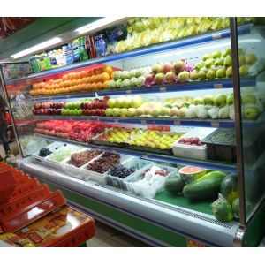 Commercial Upright Display Fridge , Remote Multi deck Chiller 10m Length