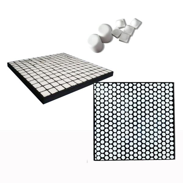 Anti Aggression Bolt On Rubber Ceramic Liner Ceramic Chute Lining