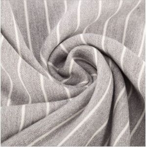 Wear Resistant Double Sweatshirt Striped Cotton Fabric For Hoodie