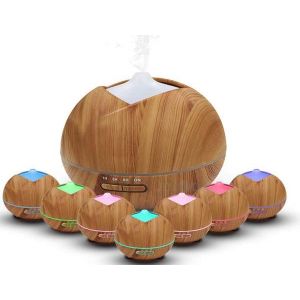 400ml Household Wood Grain Ultrasonic Essential Oil Aroma Humidifier