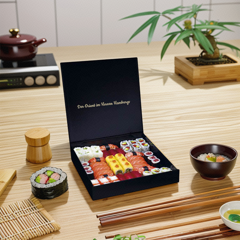 Wholesale Take Away Luxury Custom Magnetic Folding Sushi Packaging Box Food