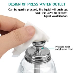 100% Metal Pump ESD Packaging Glass Solvent Dispenser 180ML