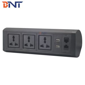movable style with double universal power plug clamp on table socket BTS-409