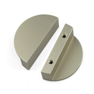 12mm Drawer Aluminum Gold Half Moon Handles For Cabinet