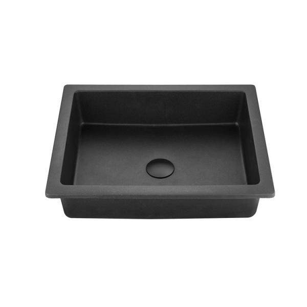 Dual Mount Black Single Bowl Composite Granite/Quartz Kitchen Sink