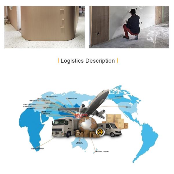 Fireproof Fabric Bamboo Charcoal Wood Veneer Interior Decoration Wall Panels Moisture Proof